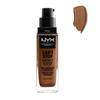 Foundation - Nyx - Cant Stop Wont Stop - Full Coverage - 30ml - Shade Cappuccino