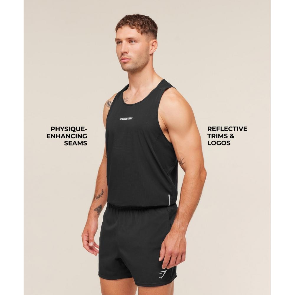 Gymshark Running Tank Black A3c1r Bb2j