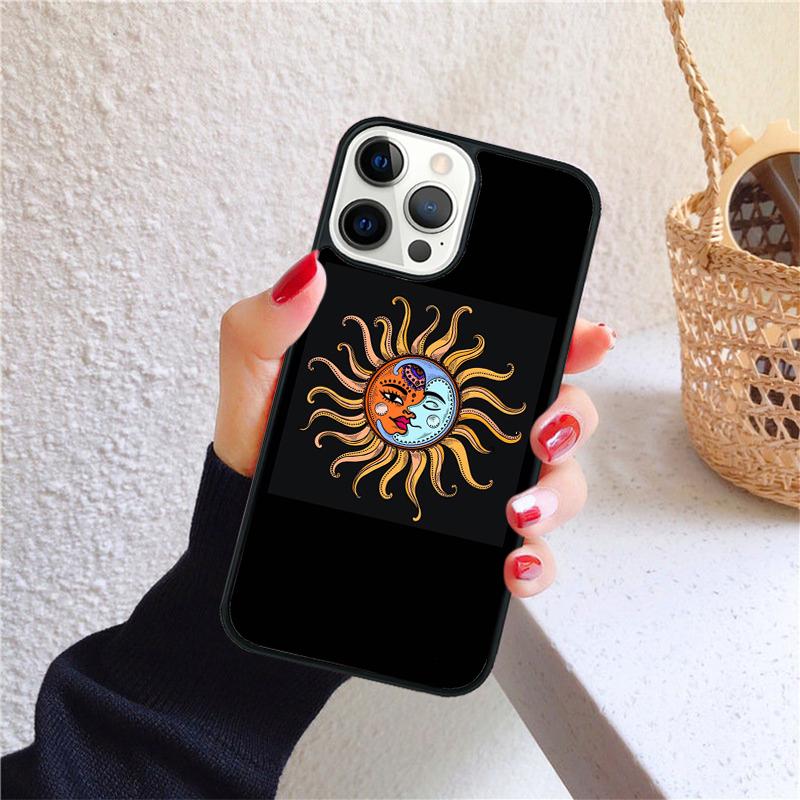 

Sun and Moon Face Phone Case for iPhone 17 Air 16 PRO MAX 15 14 PLUS 12 11 13 Back Cover Fundas Shell coque iPhone 15