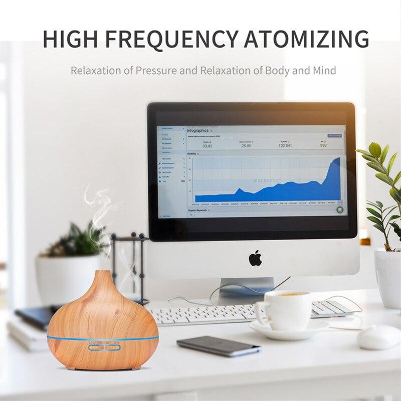 550 ml nawilżacz do domu dyfuzor do aromaterapii odświeżacz powietrza mini filtr nawilżacza do nawilżacza 7 zmiana kolorów LED