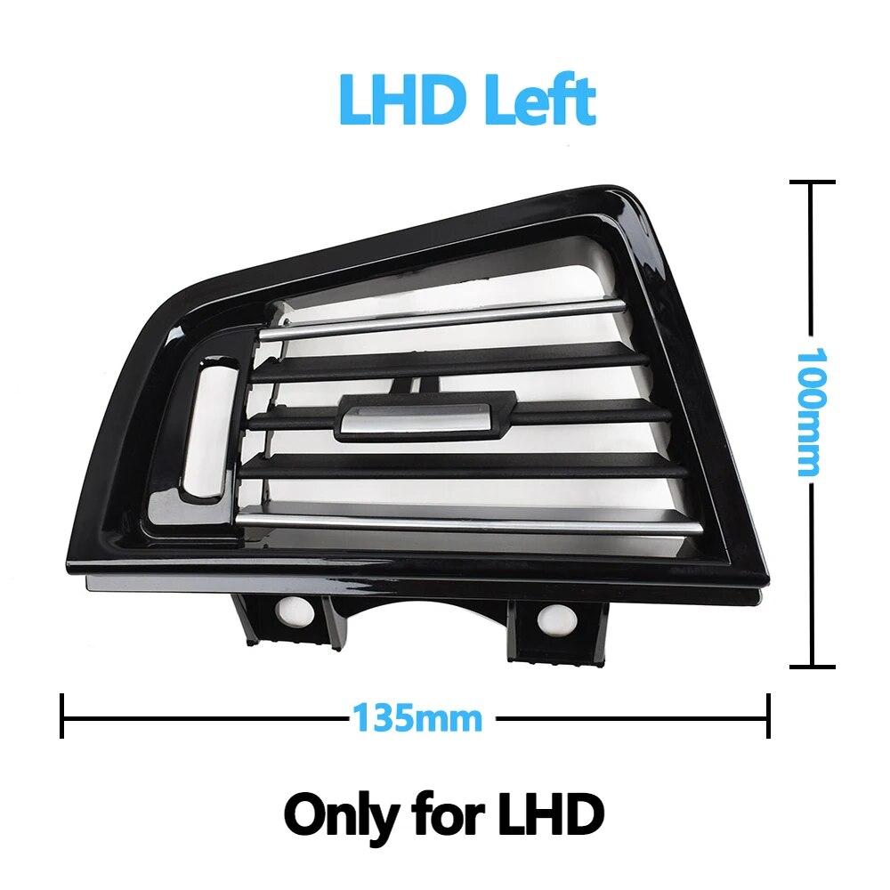 LHD RHD Piano Black Front Air Vents AC Outlet Panel Chrome For BMW 5 Series F10 F11 F18 520i 523i 525i 528i 535i