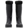 Bottes de pluie avec chaussettes amovibles noir taille 43 PVC