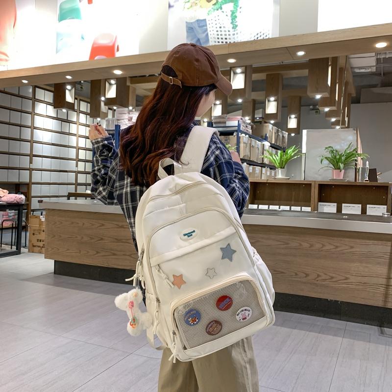 Female Students Travel Bag Large Capacity Schoolbag College Style Backpack for Middle School