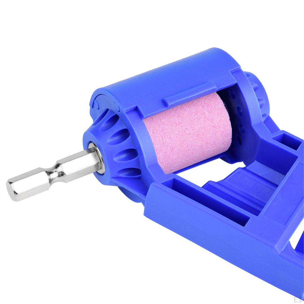 Drill Bit Sharpening Tool Sharpener with Polishing Wheels Blue Color Accessories Compact