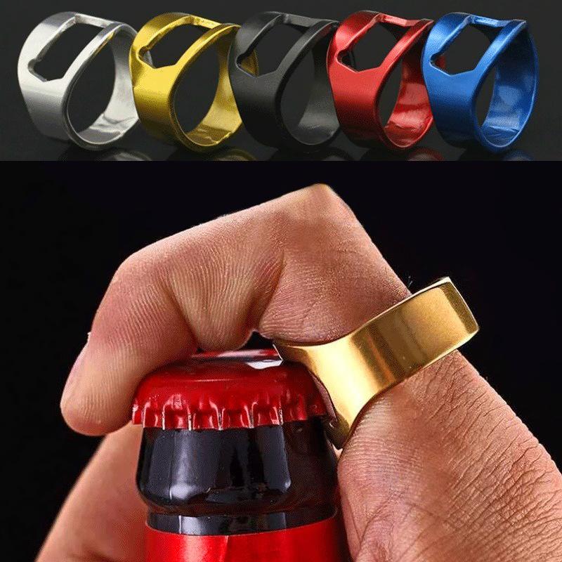 Prstencový otvírák na láhve Prsten 17mm/18mm/19mm/20mm Průměr Otevírací kroužek na pivo Nástroj na otevírání pivních lahví Kuchyňské doplňky Gadgety