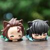 6Pcs/Set Anime Demon Slayer Figure Nezuko Tanjirou Zenitsu Inosuke Mini Figurine Collectible Model Doll Fans Gift