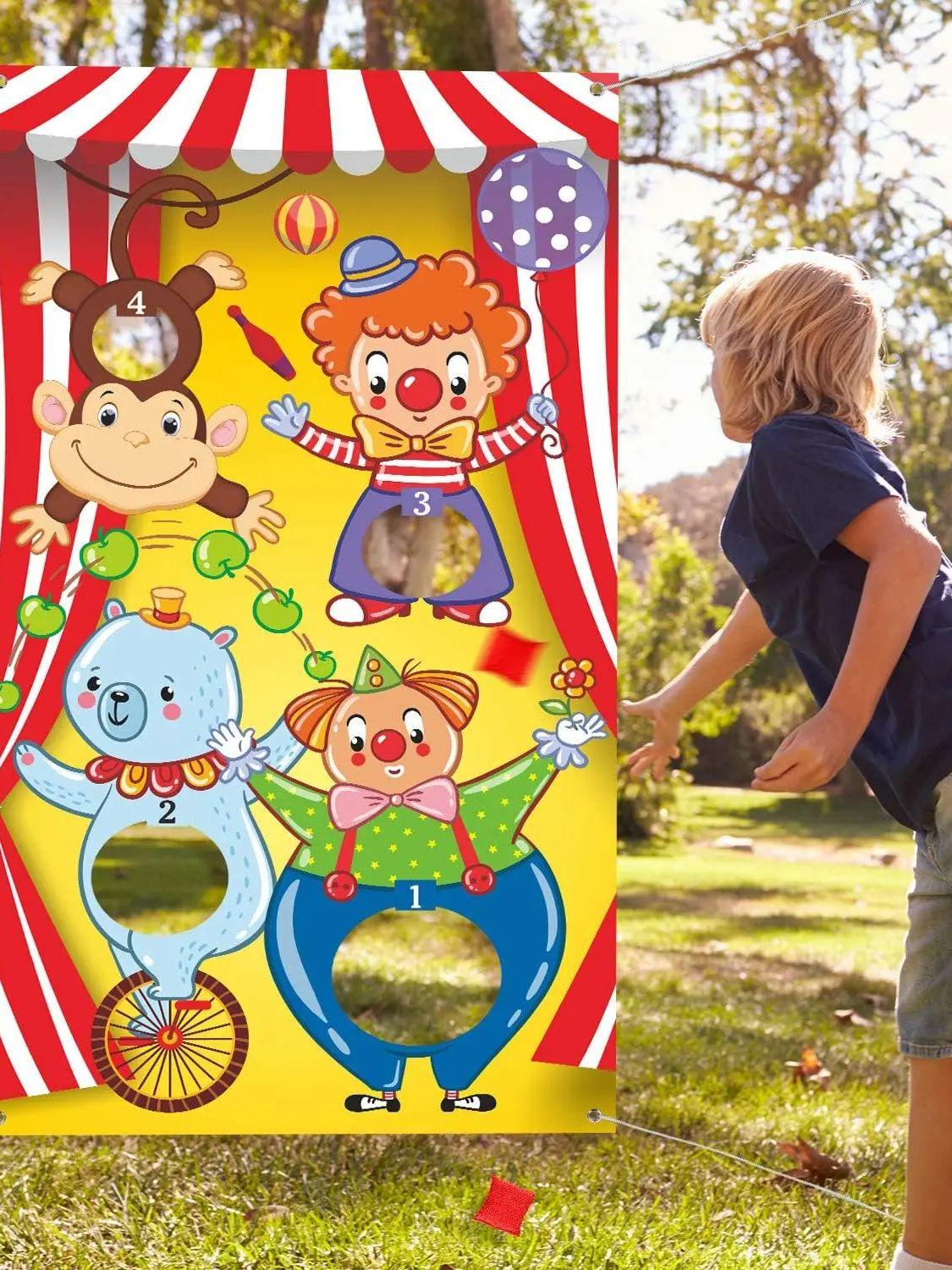 

Carnival Toss Games Banner With 3 Bean Bags Halloween Carnival Game For Kids And Adults Circus Theme Party Decorations Birthday