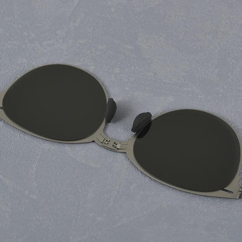2024 Ultra-Light Retro Men's Stainless Steel Folding Sunglasses for Driving and Fishing
