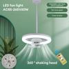 Remote Control Ceiling Fan 2 In 1 Electric Cordless Fan Hanging Fan with LED Light  Bathroom