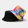 Sun Hat Tie-die Printed Reversible Double-sided Men and Women Bucket Hats for Hunting