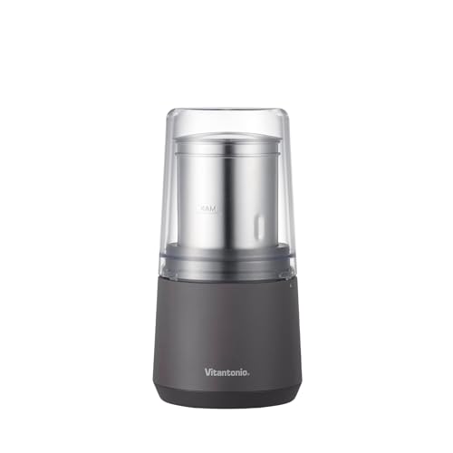 

[Vitantonio Official] Dry Food Mill (VML-10-K) [Just push the cover! Finely grind spices and coffee beans in 3 easy steps] Blender, Mill, Coffee Grind