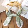 Luxury Apricot Print 70*70cm Silk Square Scarf Women Soft Satin Hairband Neckerchief Tie Female Headband Foulard Bag Ribbon Gift
