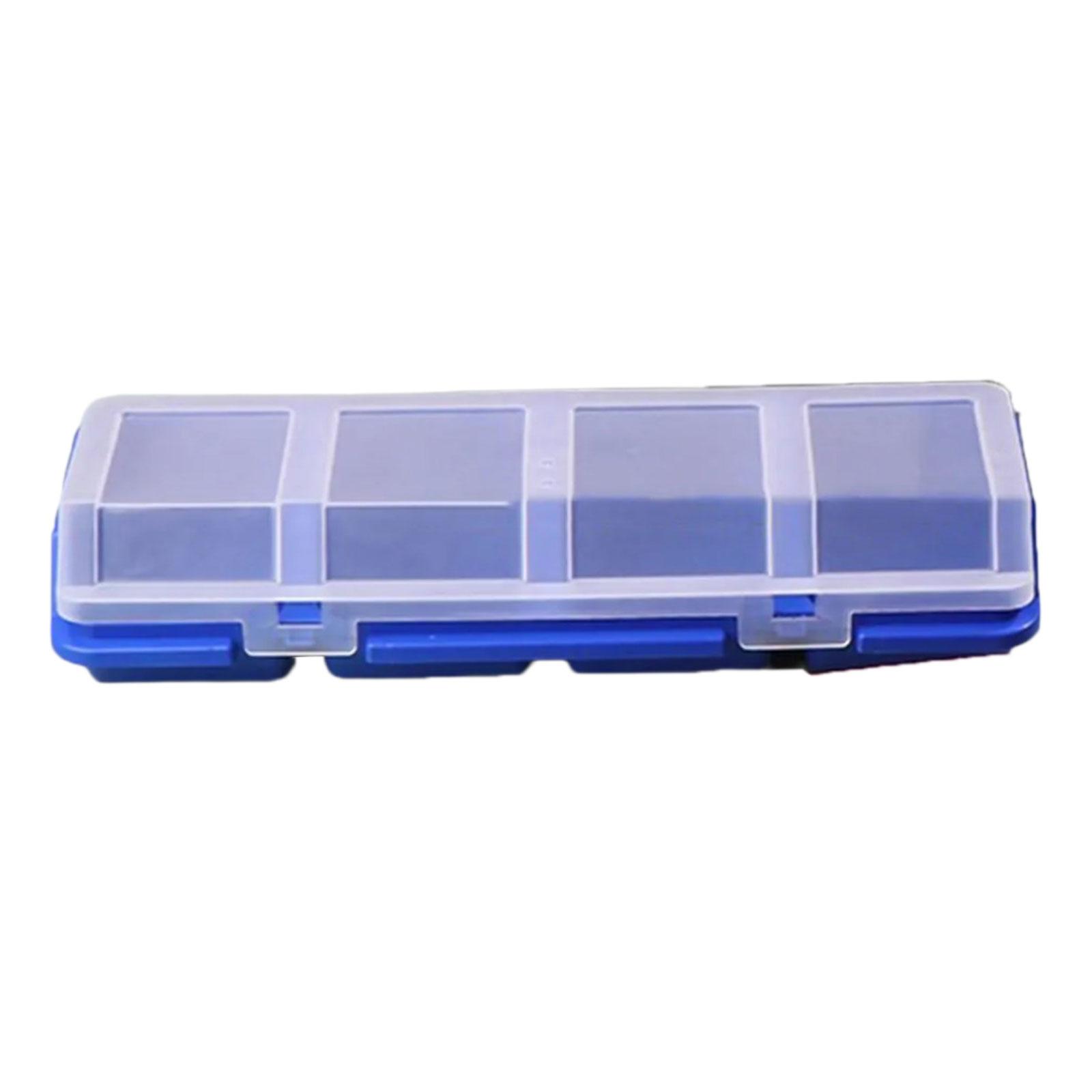 

Screw Storage Bin Multiple Compartment Organizer Box For Screws Small Parts Plastic Hardware Jewelry Storage Case синий