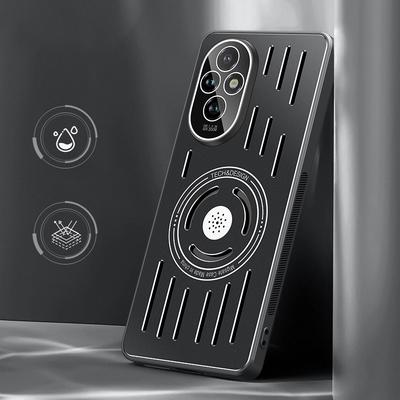 For Honor 200 5G Phone Cover TPU+Metal Anti-Drop Heat Dissipation Phone Case with Lens Film