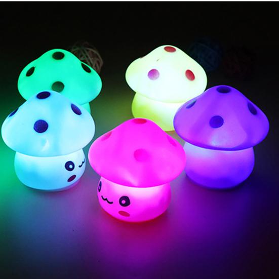 Night Light Fantastic Vinyl Mushroom Cute Light LED for Desk Decor