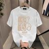 Hot Sale Luxury Brand Summer Handsome Men's Pure Cotton Round Neck Short Sleeve T-shirt for Men Short Sleeve Loose Tops -
