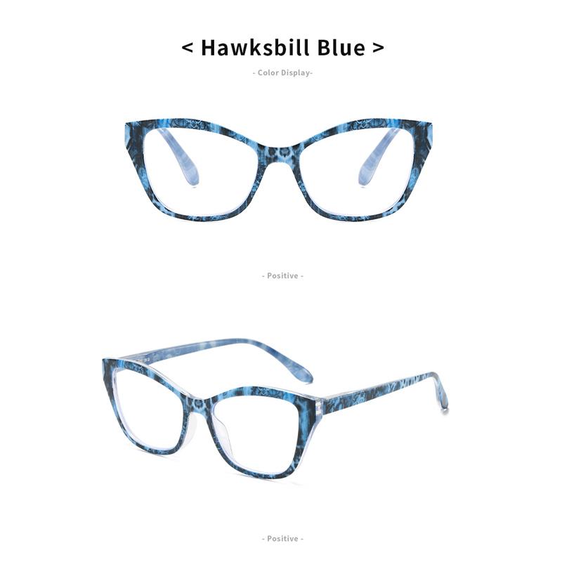Kunststoff Lesebrille für Herren Große Katzenaugen Modische Weitsichtigkeitsbrille für Damen Blaulichtfilter Brille Alterssichtigkeit +1+1.5+2.0+2.5+3.0+3.5+4.0
