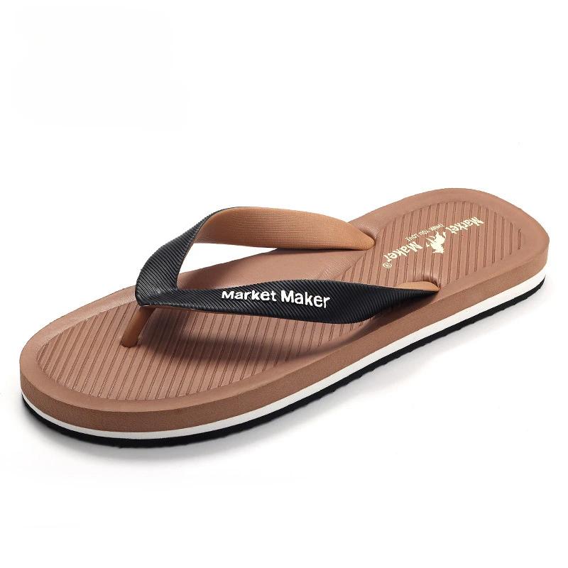 Fashion EVA Soft Bottomed Men's Flip Flops  Summer Anti Slip Men's Slippers Casual Beach Sandals