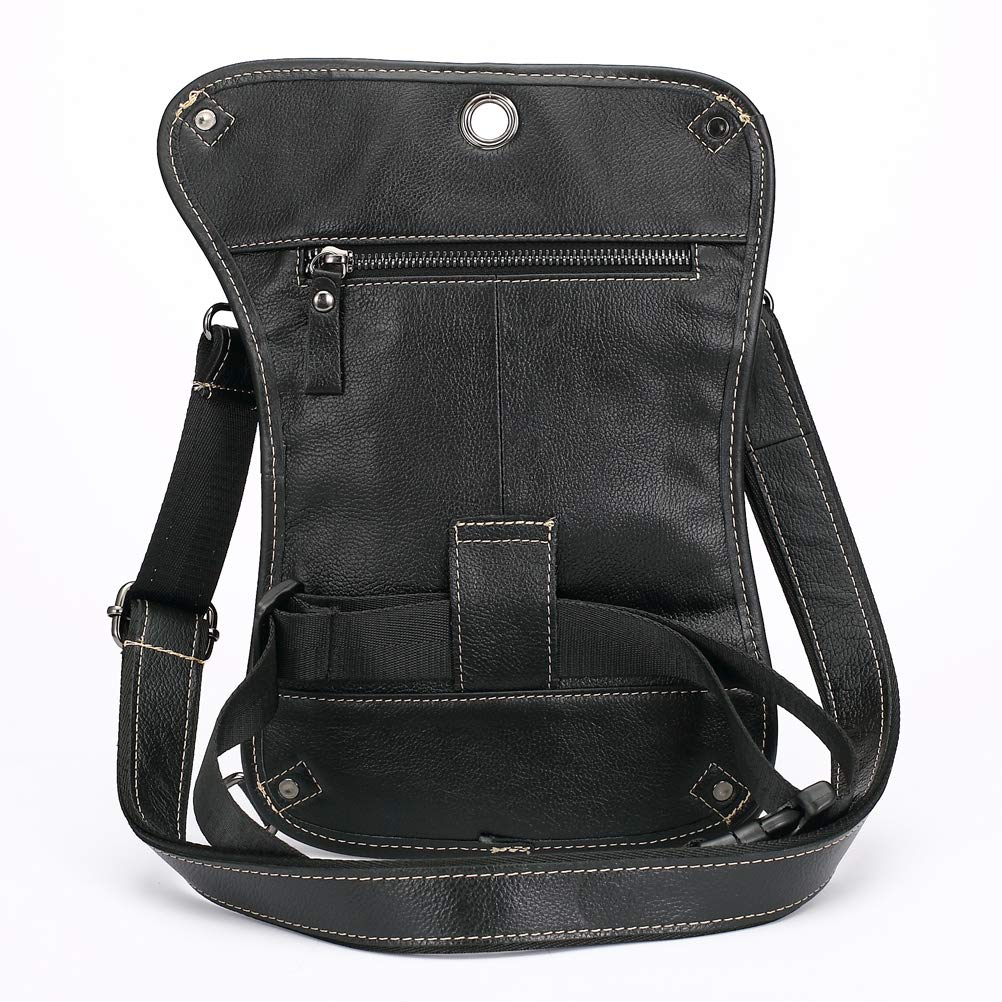 Meigardass Taška na nohu z pravej kože pre pás, bok, rameno, crossbody s vreckom na smartfón, Motocykle, Pánska kapsička, Taška, Taška, Taška, Multifunkčná