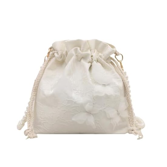 [Halzio] Yukata Bag White Hakama Drawstring Bag Yukata Drawstring Shoulder Bag Women's Kimono Access