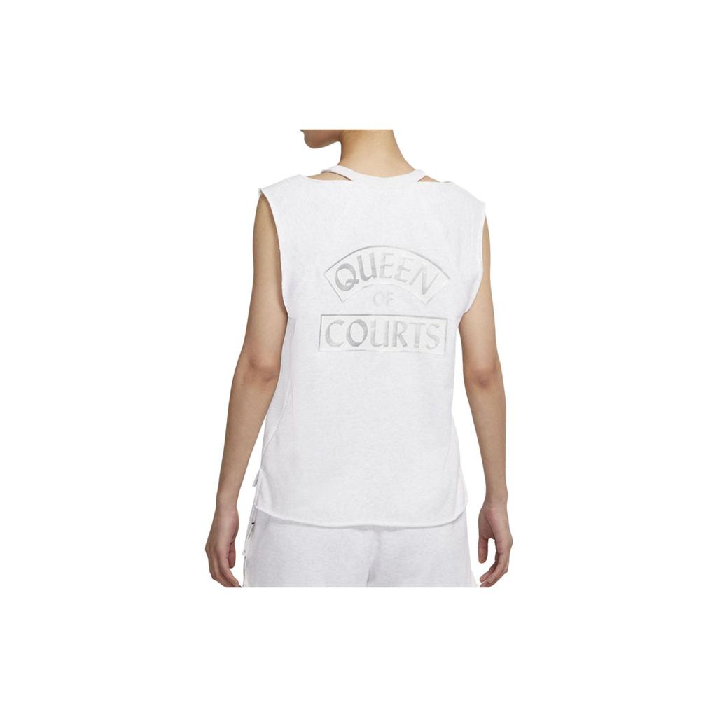Nike Standard Issue Letter Print Training Sleeveless T-Shirt Women Tops White CZ7222-051