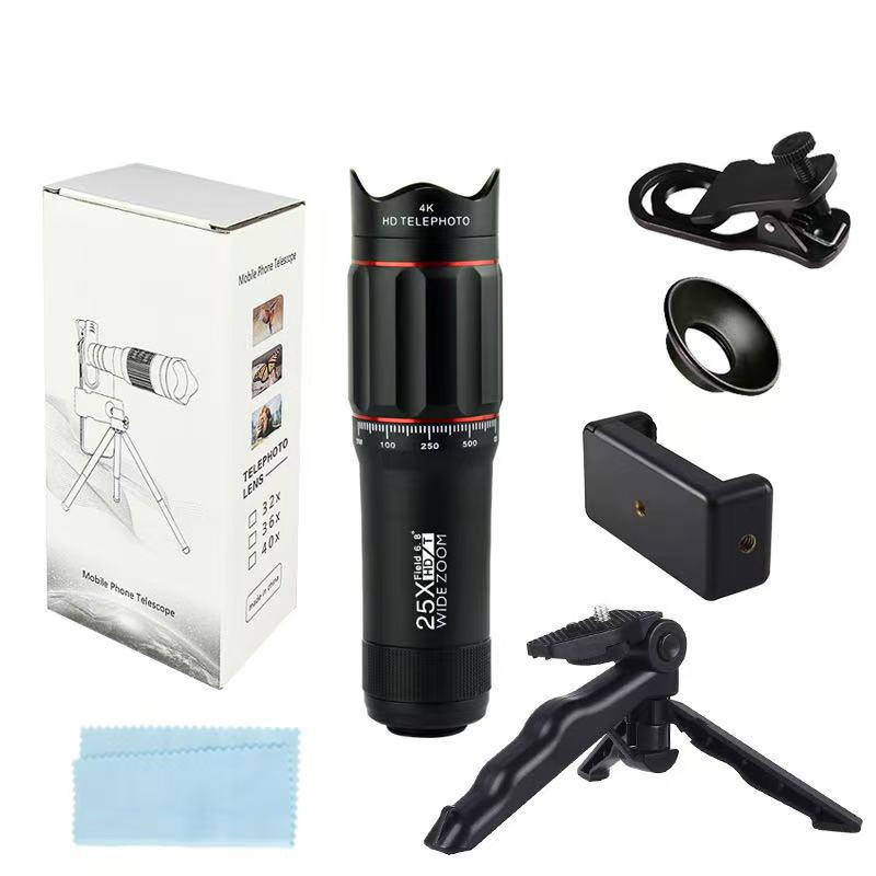 Portable Zoom HD 25x Telescope ProfessionFolding Long Distance Mini Powerful Telescope For Hunting Sports Outdoor Camping Travel