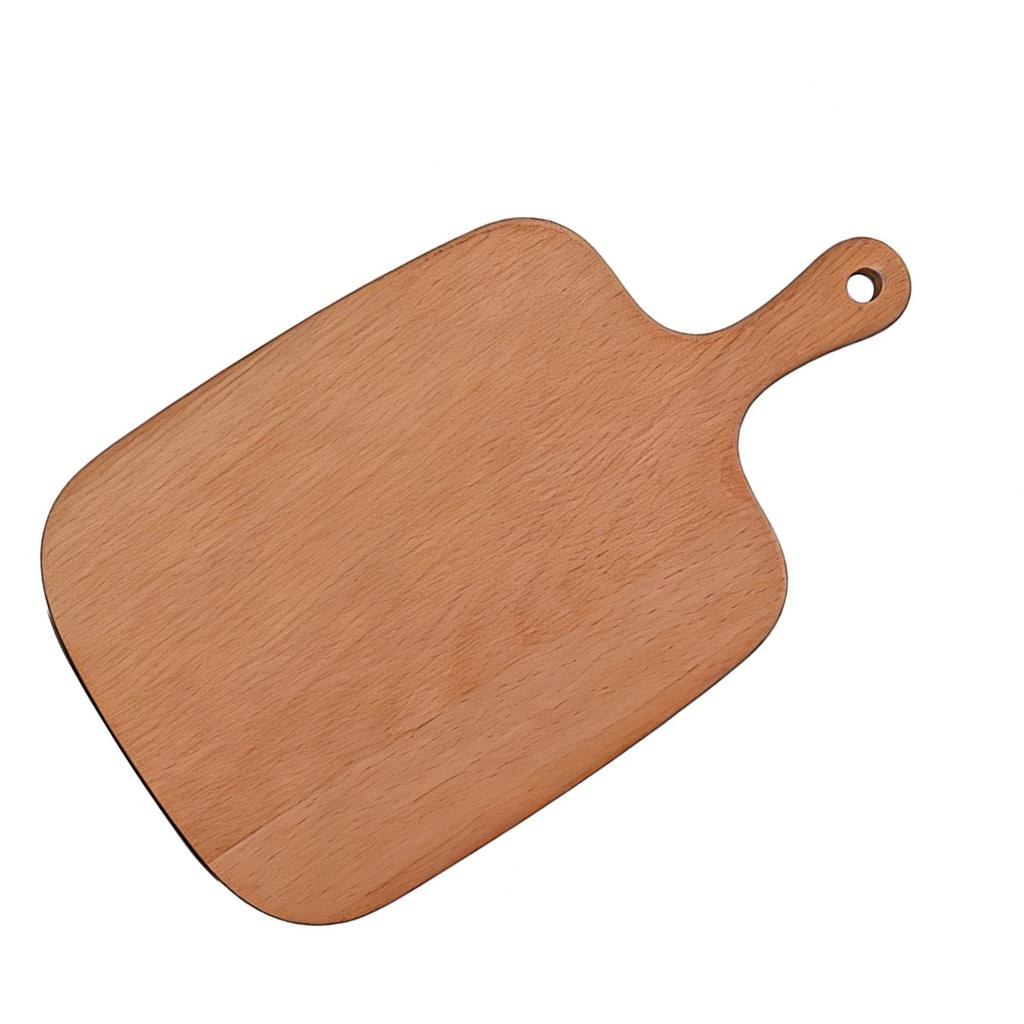 Beech Wood Cutting Board with Handle Decorative Kitchen Charcuterie Board for Cheese Meat Vegetables 33x20x1.5cm Beech