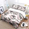 Cute Cartoon Cow Pattern Pattern Duvet Cover Set Digital Print Colorful Polyester Bedding with Zipper Closur for Kids Gifts