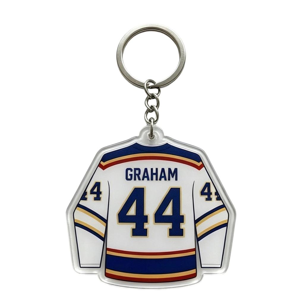 Metal Jersey Keychain with Number and Name Design Durable Chain and Ring for Keys Bag Accessories Collectible Souvenir