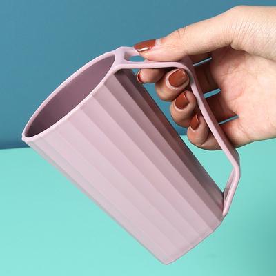 Creative Bathroom Portable Household Toothbrush With Handle Travel Dormitory Wash Couple Brushing Mouthwash Cup Two-Color Accessories