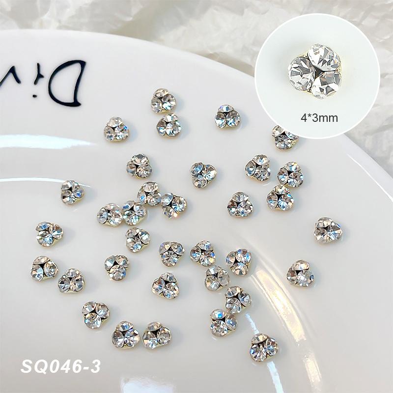 

Nail Pile Diamond Light Luxury Son Clear Flash Nail Diamond Hand Wear Nail Nail Trinket