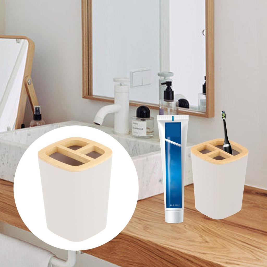 Toothbrush Holder Compartments Makeup Storage Organizer Spatula Holders Case