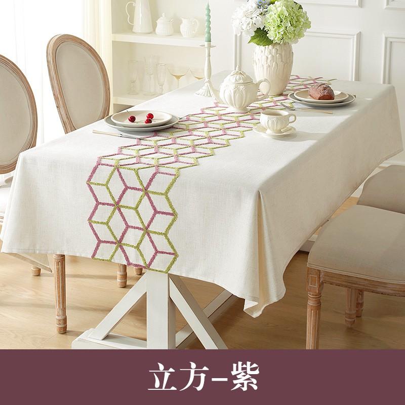 Modern Linen-Look Tablecloth Dining Table Coffee Waterproof Anti-Slip Heat Resistant Decorative Rectangle