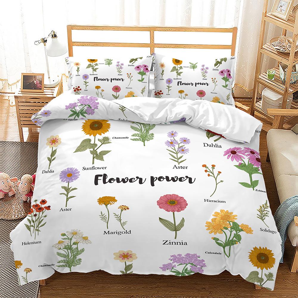 

Animal And Plant Specimens Butterfly 3D Digital Printing Kit Bed Three-Piece Quilt Cover 135 * 200 (two-piece set) 90g