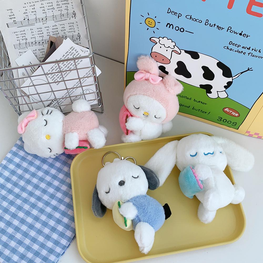 Adorable Cartoon Animal Plush Keychain Doll For Students Gift In Various Colors