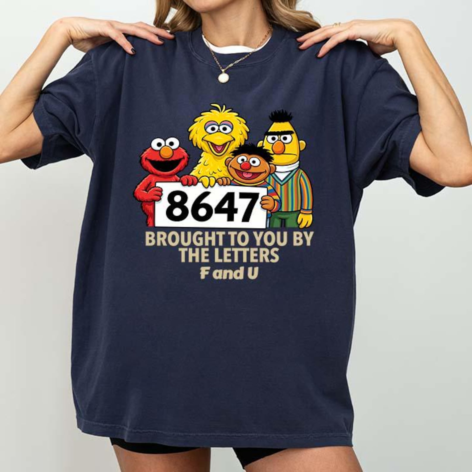 Anti Trump 8647 Sesame Street T-Shirt XL