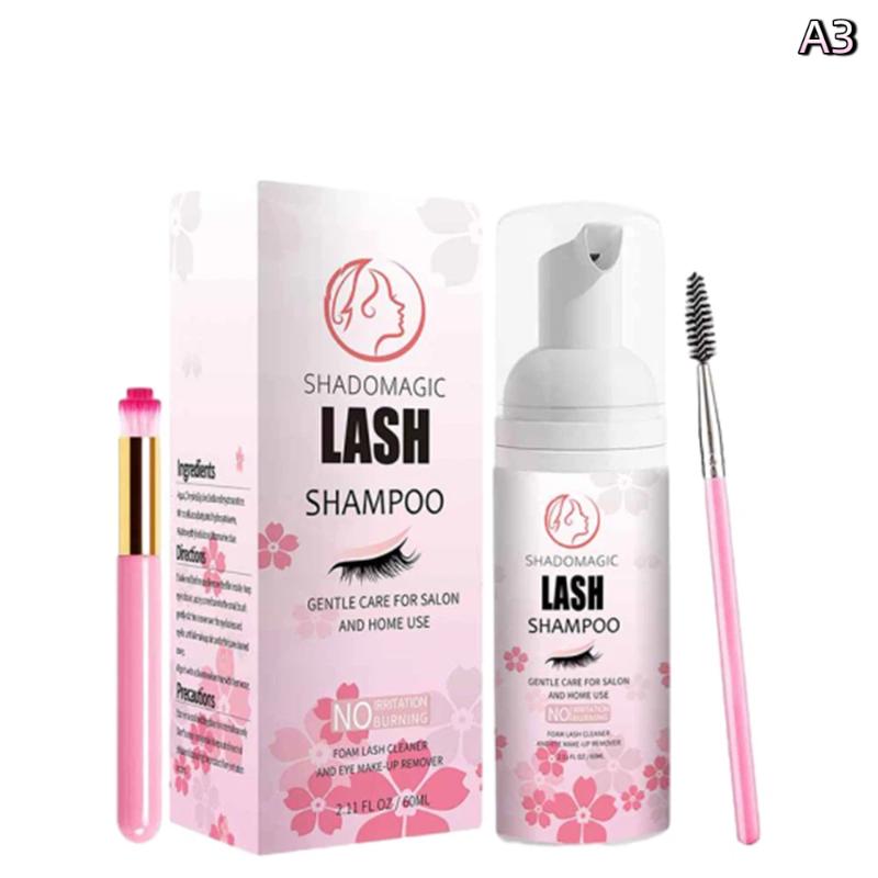 60ML Eyelash Shampoo Lash Cleaner Fast Cleaning Mascara Wand Foam Effective Deep Clean For Lash Extension Care