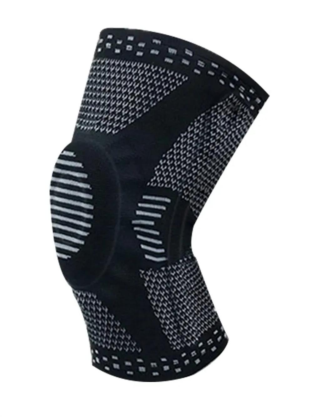 

1 шт. наколенники для облегчения боли в колене, с боковыми стабилизаторами, гелевыми подушечками, для восстановления после разрыва мениска, боли в суставах, унисекс XL чёрный