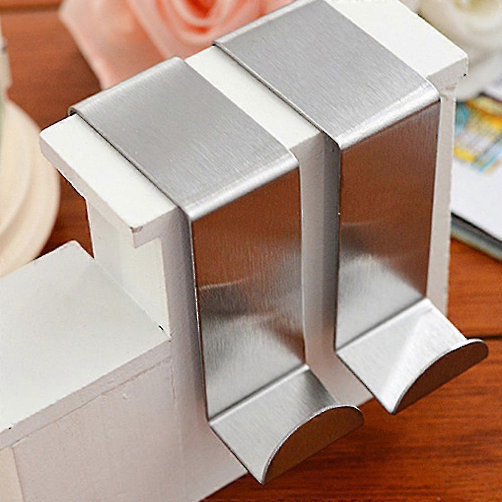 4 Pc Door Hook Stainless Kitchen Cabinet Clothes Hanger