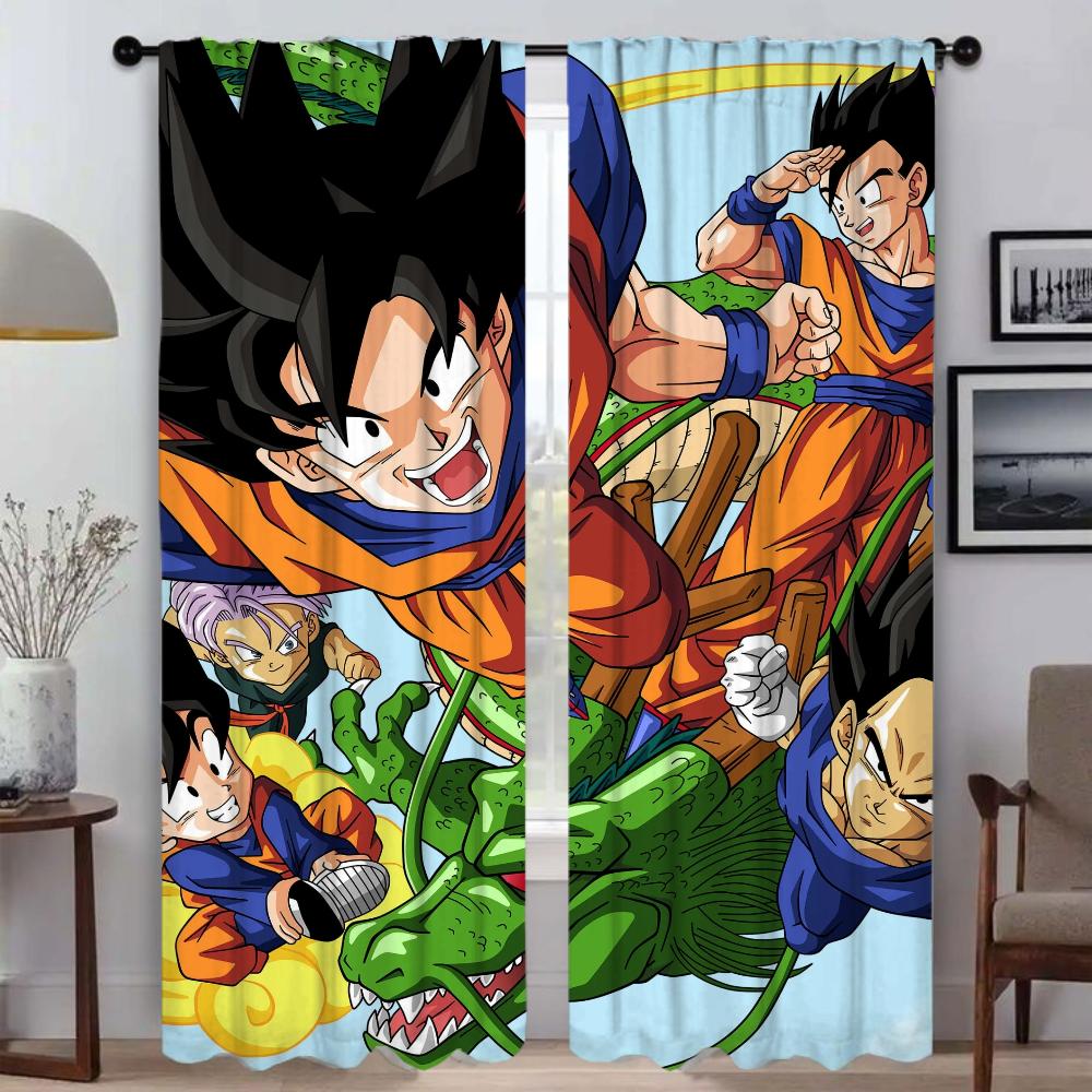 Tende da Cucina Camera dei Bambini D-Dragon-ballS Tende Antizanzare 2 Pezzi Tenda a Rullo per Finestra Tende Divisorie Tulle per Camera da Letto