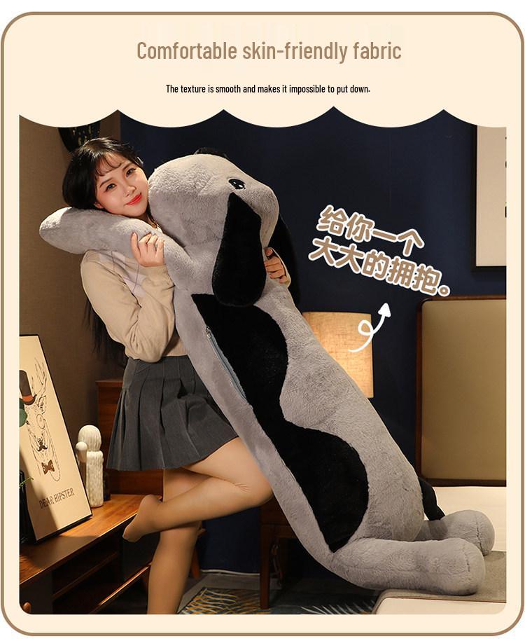 Large Plush Dog Pillow - Super Soft Unisex Hugging Doll for Bedtime