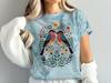 Colorful Bird Scandinavian Folk Art Cottagecore T-Shirt, Floral Birds Design Tee, Nature Inspired Graphic Shirt, Vibrant Bird Art Clothing,