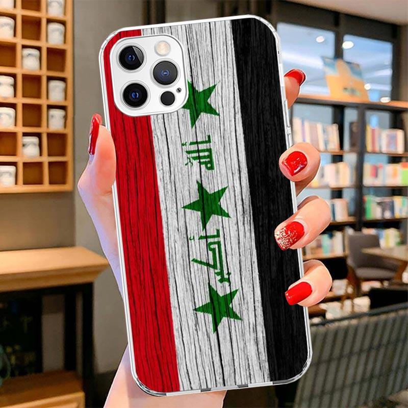 Iraqi Iraq National Flag Cover Phone Case For iPhone 16 17 Air 15 14 Pro Max 16E Phone Case 13 Mini 12 11 7 SE 8 Print Pattern F