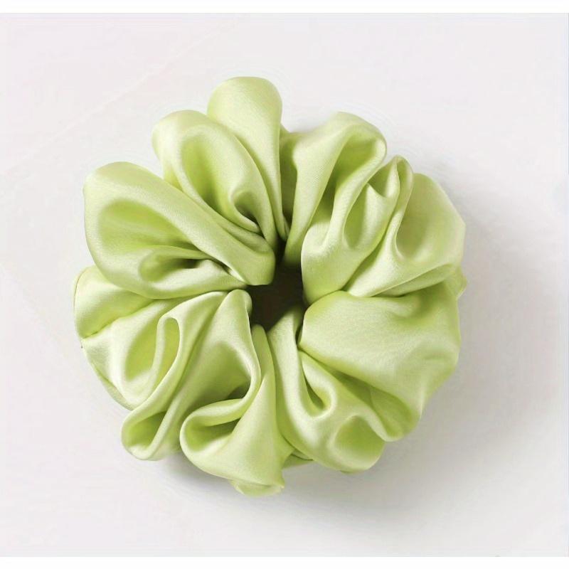

Шелковые резинки для волос для женщин, корейские шифоновые эластичные резинки для волос, держатели для хвостиков, головные уборы для женщин флуоресцентный зеленый
