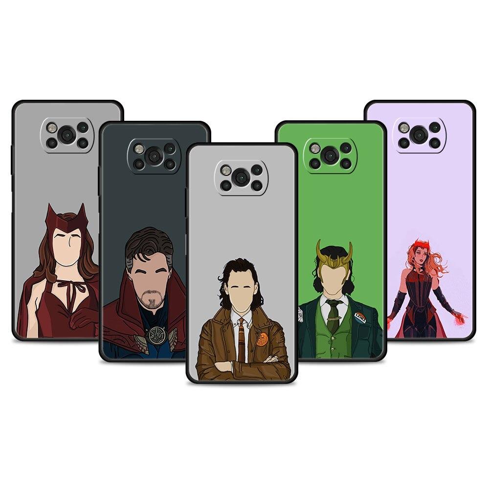 

Силиконовый чехол для Xiaomi Poco X3 X4 NFC M3 M4 Pro 5G Mi 11 lite 11T 9T 12 10T 11E Note 10, чехол для телефона «Доктор Стрэндж, Локи Ванда»
