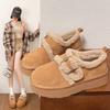 Fashion Loafers Winter Retro Women Snow Warm Suede Leather Lazy Boots Shoes Woman Lady Female Flat Bottine Botas Boots Mujer Shoes