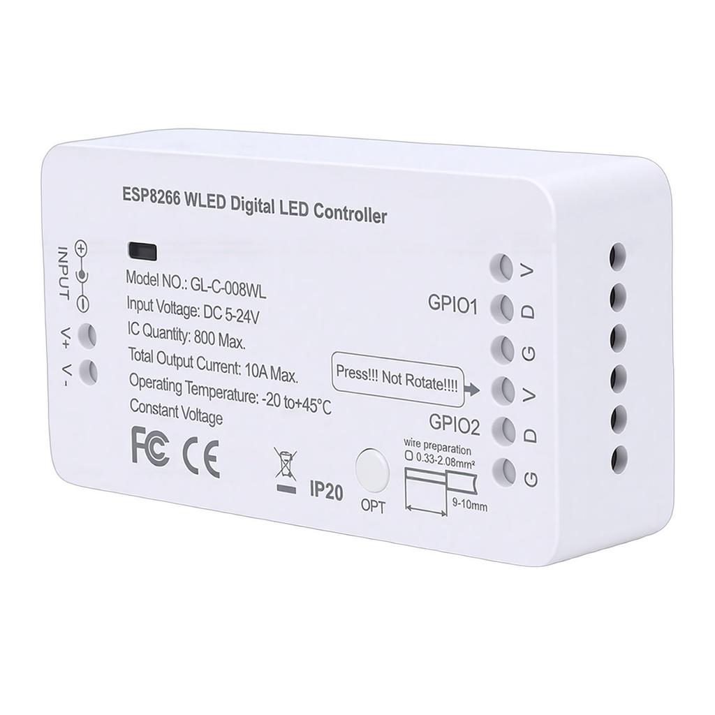 LED Strip Controller Over 100 Dynamic Lighting Effect WiFi APP Control Music Sync LED Controller with Mic