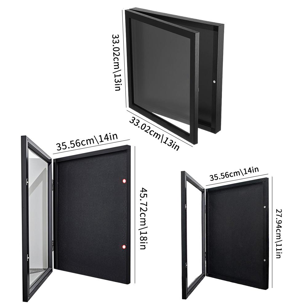 Dřevěný rám na dresy Vitrína na trička 13x13/14x18 palců Stínová krabička Rám stínové krabičky na dresy Suvenýry