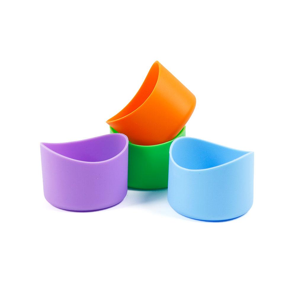 Silicone World 75MM Irregular Silicone Cup Bottom Cover 7.5CM Arc AntiSlip Insulation Bottle Cover Sleeve Sheath Wear-resistant