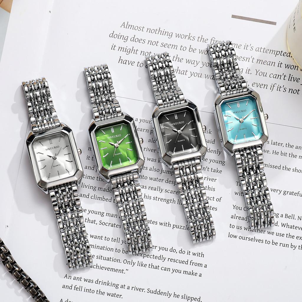 Minimalist Womens Square Quartz Watch With Alloy Case For Casual Office Wear